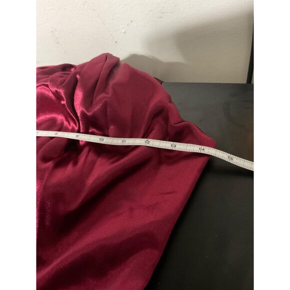LULUS Devotion to Love Wine Satin One-Shoulder Maxi Dress NWT size XS - Picture 10 of 14